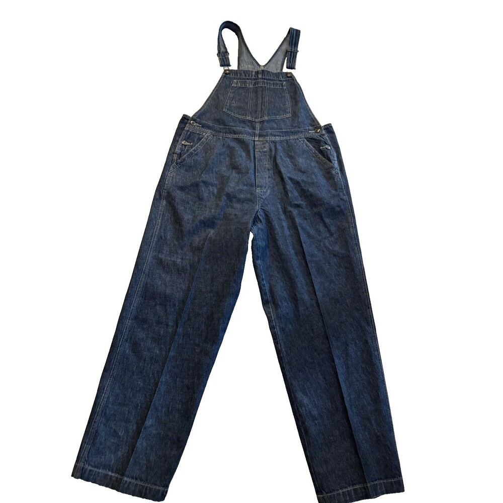 Vintage 80s Union Bay dark denim overalls Hong Kong SZ XL unisex carpenter
